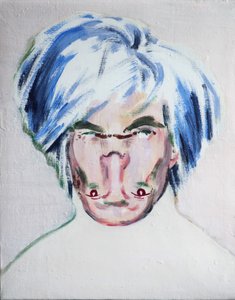 Shockheaded Warhol, 2013 (akryl na płótnie) autorstwa Darren Coffield