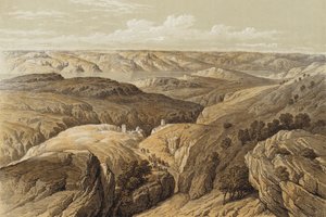 Wilderness of Engedi (kolor lito) autorstwa David (after) Roberts