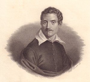 Portret włoskiego malarza Domenico Zampieriego zwanego Domenichino (1581-1641), miedzioryt A Locatelli autorstwa John Ward Dunsmore