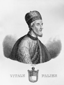 Portret Vitale Faliera (zm. ok. 1095), 32. doża Wenecji, rycina Antonio Nani (1803-1870)