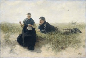 Chłopiec i dziewczynka na wydmach