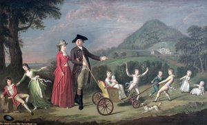 Sir James Hunter Blair, 1. Bart., ze swoją żoną i dziewięciorgiem z ich czternastu dzieci, 1785