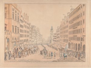 Widok na High Street w Edynburgu i komisarza autorstwa David Allan
