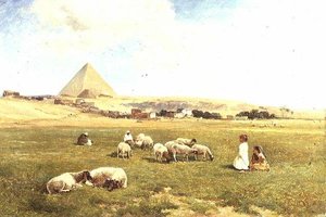 Stado arabskie w pobliżu Meny autorstwa David Bates