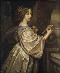 La reine Christine de Suede - Portret królowej Krystyny Szwecji (1626-1689), autorstwa Becka, Davida (1621-1656). olej na płótnie