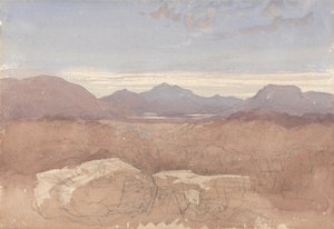 Widok na góry, północna Walia autorstwa David Cox
