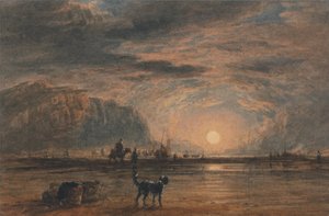 Scena na plaży - wschód słońca autorstwa David Cox