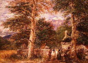 Kościół Bettws-y-Coed, Północna Walia autorstwa David Cox
