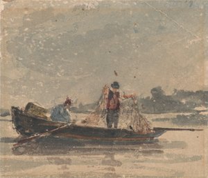 Rybacy wyciągający sieć autorstwa David Cox