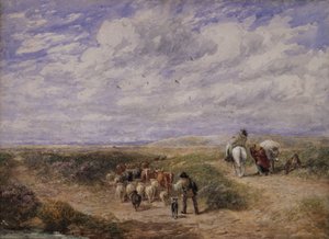 Trzymaj się lewej drogi, 1854 autorstwa David Cox