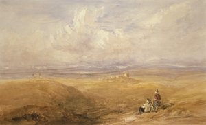 Zamek Lancaster (wc na papierze) autorstwa David Cox