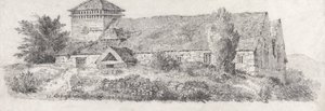 Llanfair Church, Północna Walia za traktat o malarstwie pejzażowym i efekt w akwarelach autorstwa David Cox