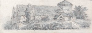 Kościół Llanfair, Północna Walia za Traktat o malarstwie pejzażowym i efektach w akwareli autorstwa David Cox