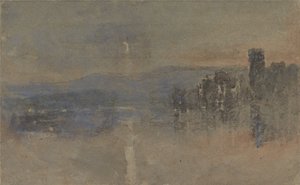 Krajobraz w świetle księżyca autorstwa David Cox