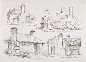 Płyta 3 z Progressive Lessons on Landscape for Young Beginners, 1816 (akwaforta na miękkim podłożu) autorstwa David Cox