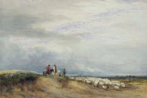 Jeźdźcy w Ulverstone (wc na papierze) autorstwa David Cox