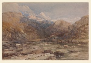 Krajobraz rzeczny w Walii autorstwa David Cox
