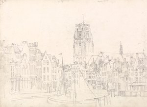 Rotterdam: Kościół św. Wawrzyńca autorstwa David Cox