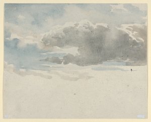 Studium chmur (recto). Studium krzewu bzu przy ogrodzeniu (verso) autorstwa David Cox