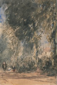 Bramy opactwa z widokiem na Greenfield House autorstwa David Cox