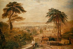 Widok na miasto (akwarela na papierze) autorstwa David Cox