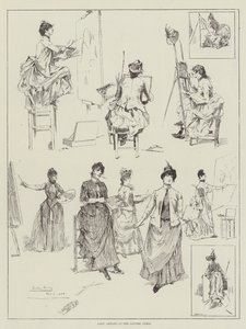 Lady Artists w Luwrze, Paryż autorstwa David Hardy