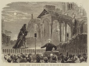 Odczyty Bellews Hamlet w St Georges Hall, scena duchów na wałach autorstwa David Henry Friston