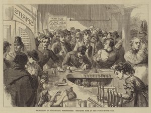 Rekrutacja w King-Street, Westminster, sierżant Kite w Public-House Bar autorstwa David Henry Friston