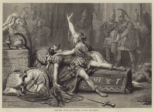 Scena z Antoniego i Kleopatry, w Drury Lane Theatre autorstwa David Henry Friston