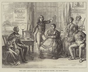 Scena z kwiatów jabłoni, w Teatrze Wodewil, wykład Old Baggs autorstwa David Henry Friston