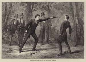 Scena z Led Astray, w Gaiety Theatre autorstwa David Henry Friston