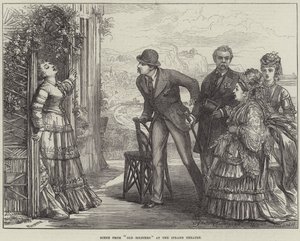 Scena ze starych żołnierzy w teatrze Strand autorstwa David Henry Friston