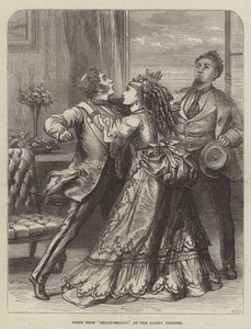 Scena z Shilly-Shally, w Gaiety Theatre autorstwa David Henry Friston