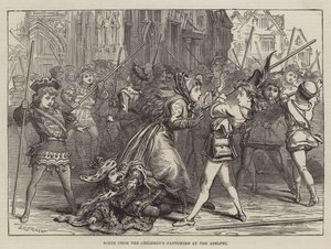 Scena z pantomimy dla dzieci w Adelphi autorstwa David Henry Friston