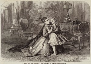 Scena z nowej sztuki, Mary Warner, w teatrze Haymarket autorstwa David Henry Friston