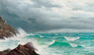 Fistral Bay, Kornwalia, 1885