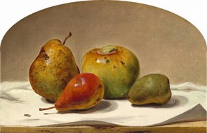 Trzy gruszki i jabłko, 1857.