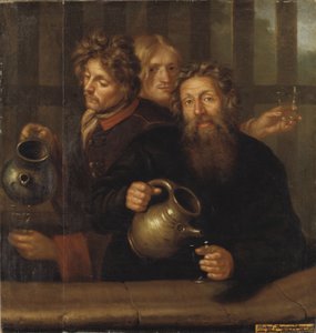 Mistrz kąpielowy z Medevi i jego synowie, 1686 autorstwa David Klöcker Ehrenstrahl