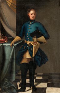 Portret króla Szwecji Karola XII 1682-1718, c. 1716 autorstwa David Krafft von