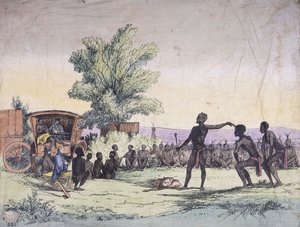 Prezentacja na dworze autorstwa David Livingstone