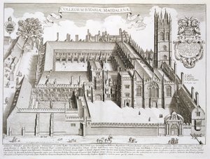 Magdalen College, Oxford, z „Oxonia Illustrata”, wydana w 1675 r.