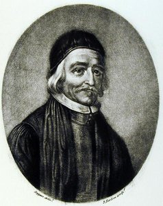 Portret dr Thomasa Baileya, grawerowany przez Richarda Earloma (1743-1822) z książki Znaki rozpoznawcze w historii Wielkiej Brytanii (mezzotinta)