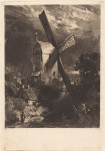 Młyn w pobliżu Brighton autorstwa David Lucas after John Constable