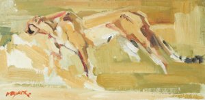 Gepard, 2015 (olej na płótnie) autorstwa David Mayer