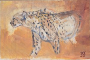 Gepard, 2021 (olej na płótnie) autorstwa David Mayer