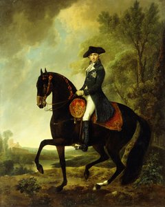Portret szlachcica, mały, pełnometrażowy na koniu