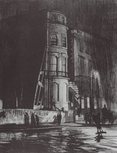 Londyn: Piccadilly-Night, The Savile Club (kolorowa litografia)