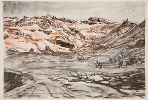 Nowy kamieniołom Mouquet Farm, ilustracja z "The Western Front", wyd. przez Country Life Ltd.