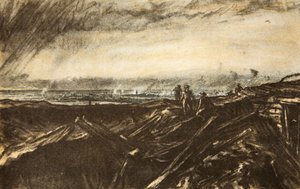 Odległy obiektyw, z Notre Dame de Lorette, ilustracja z "The Western Front", wyd. przez Country Life Ltd. autorstwa David Muirhead Bone