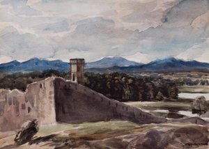 Hiszpania: Mury Gerony (akwarela na papierze)